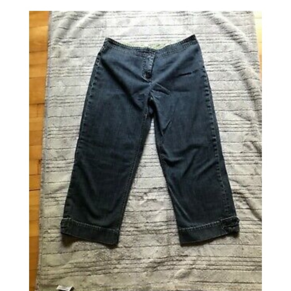 Cabi Capri jeans with button up cuffs size 8